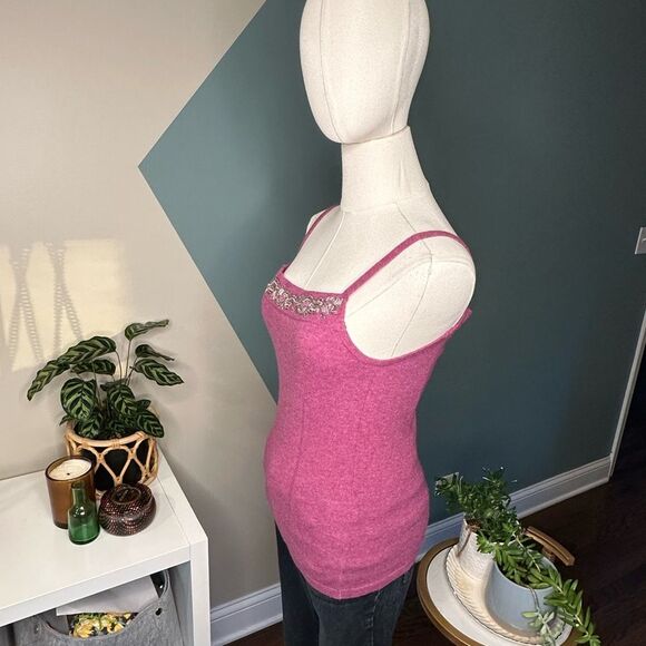 Guy Laroche Vintage Beaded Sweater Set Lambswool Angora Cashmere Purple Knit 40 - Picture 6 of 16